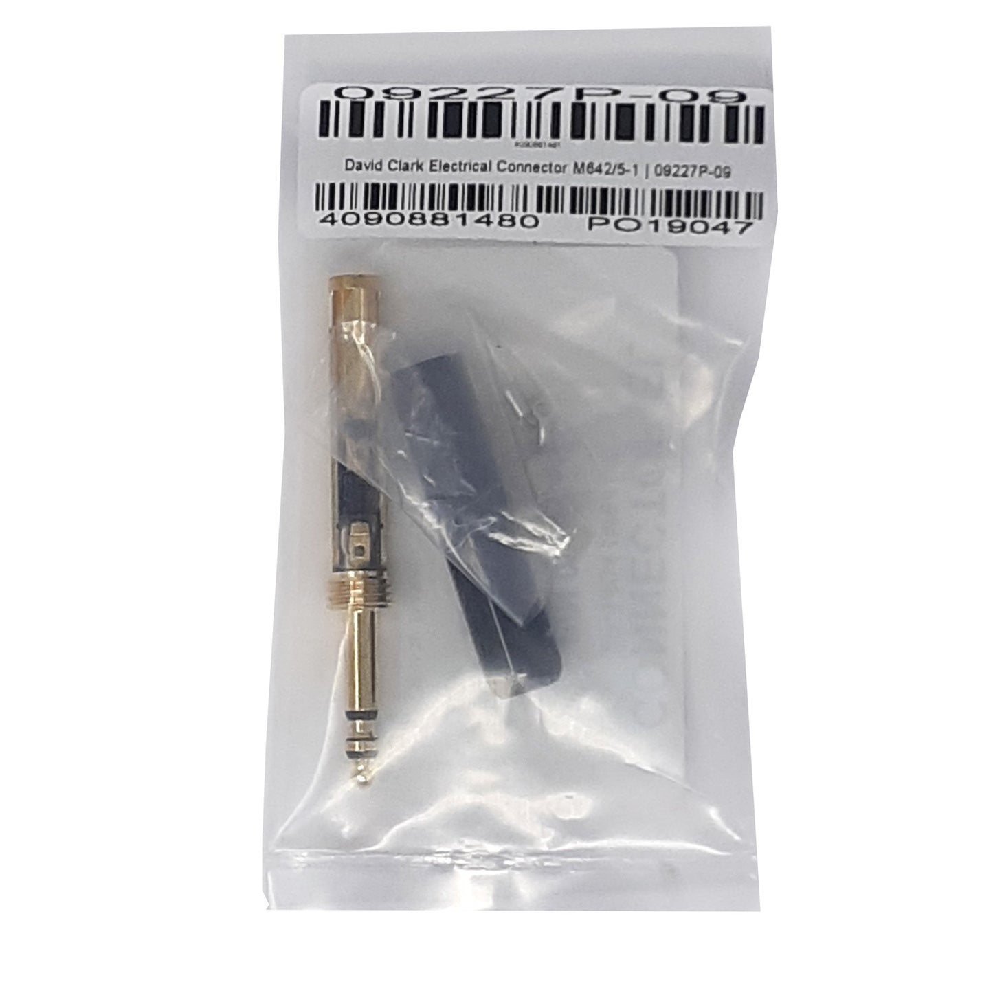 David Clark 09227P-09 M642/5-1 Two-Pin Electrical Connector