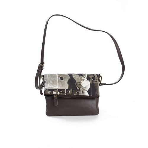 Boeing Rosie the Riveter B-17 Flying Fortress crossbody bag with vintage WWII aviation print