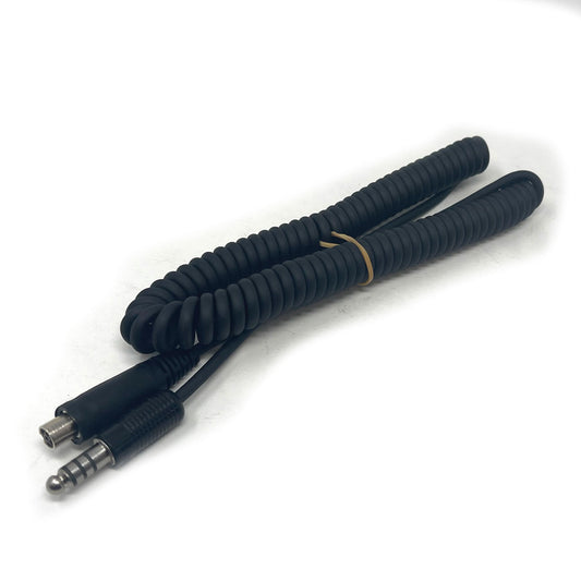 David Clark Coiled Adapter Cord with U-174/U Plug for H10-60 Headset - Part 40133G-06