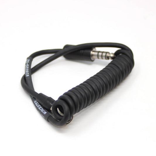 David Clark Coiled Cord Assembly with U-174/U Plug for ENC Headsets - Part 40602G-02