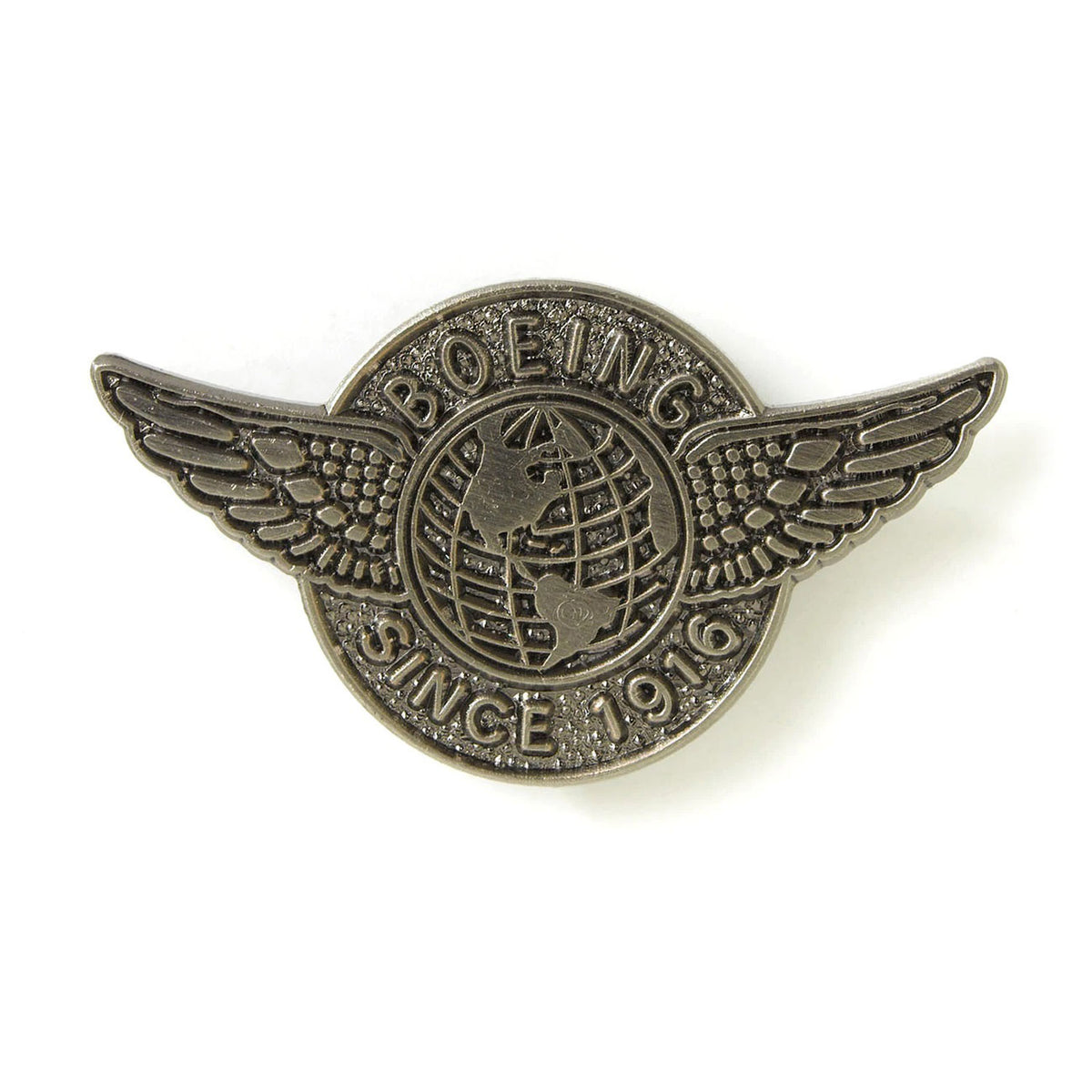 Boeing Global Wings Pin with vintage metal finish