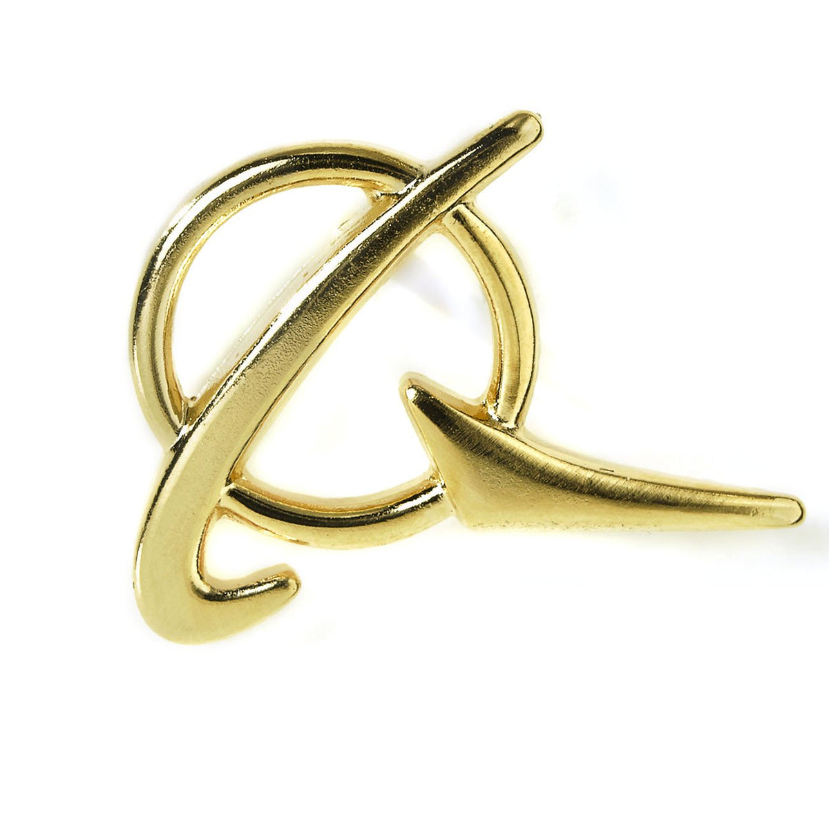 Boeing gold symbol lapel pin featuring the iconic Boeing logo