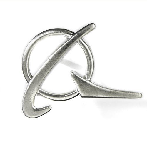 Boeing silver matte logo symbol lapel pin with iconic Boeing emblem