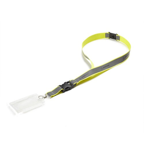 Boeing neon safety reflective lanyard with badge holder