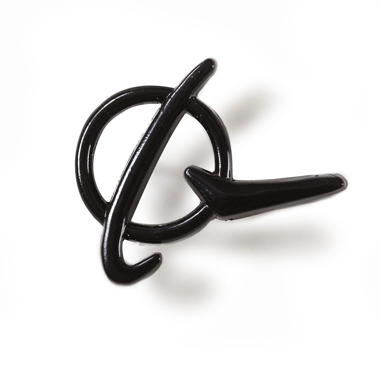 Boeing symbol black nickel lapel pin featuring the iconic Boeing logo