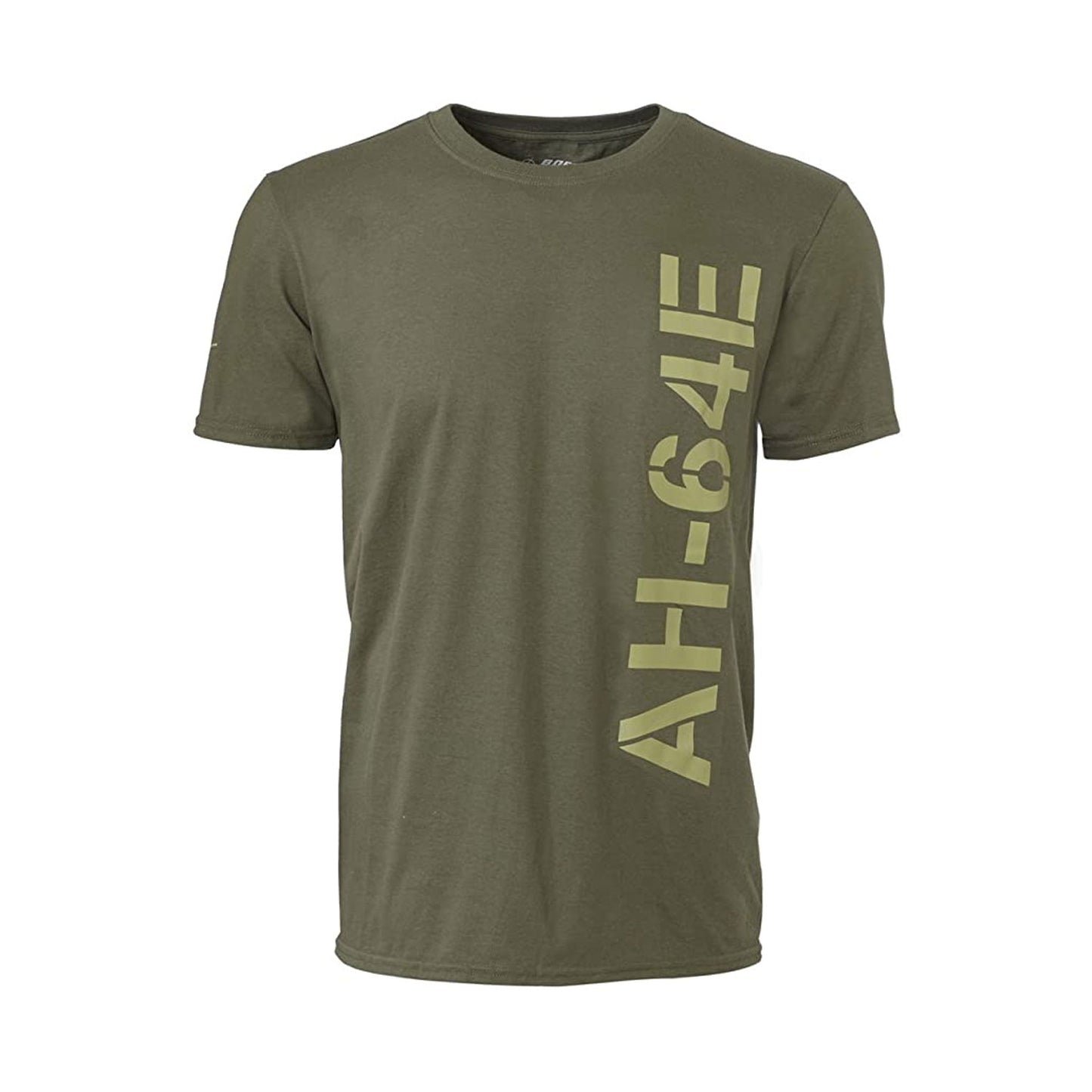Boeing AH-64E Apache Insignia T-Shirt with vertical AH-64E graphic on front