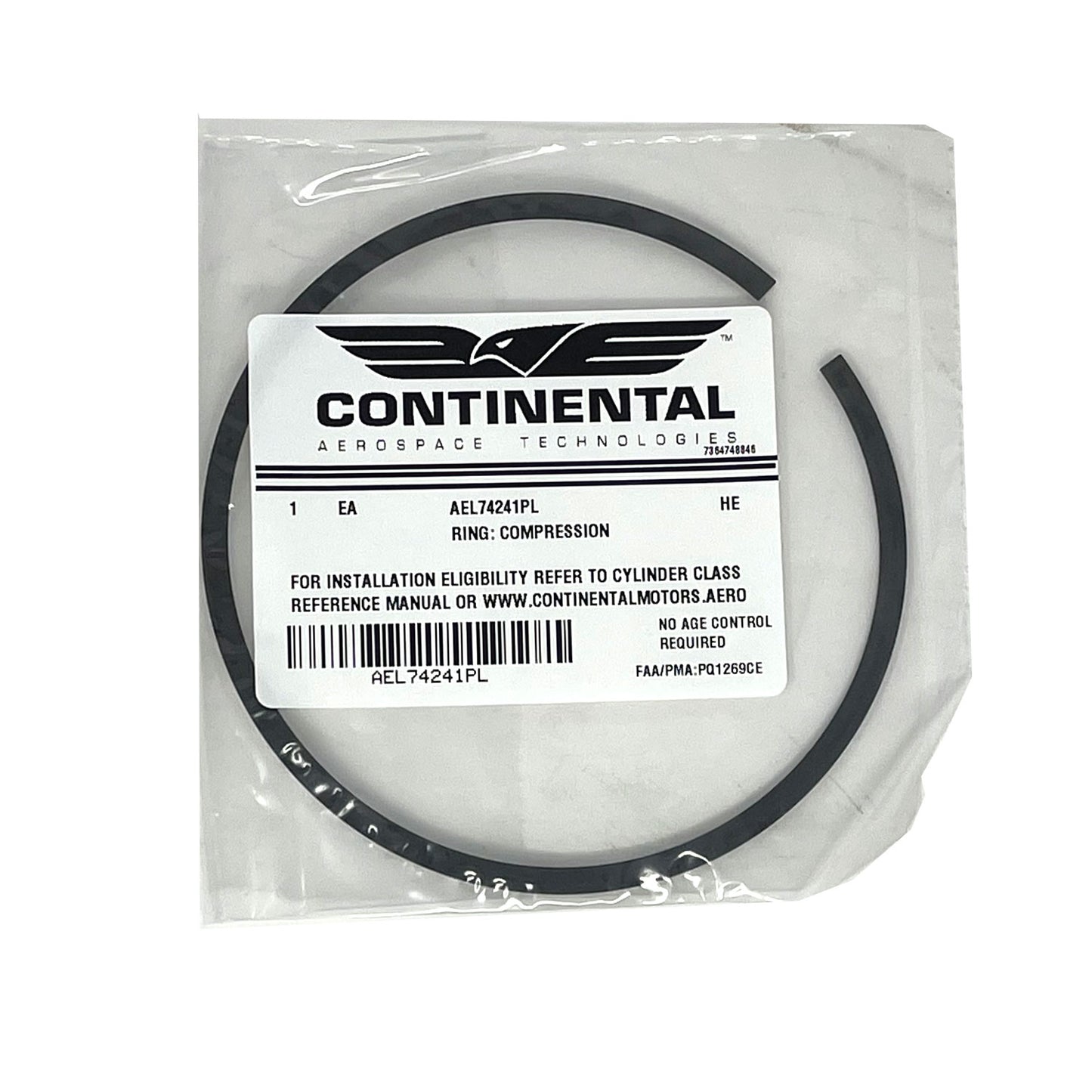 Continental - Lycoming Series Nickel Bores Compression Ring | AEL74241PL