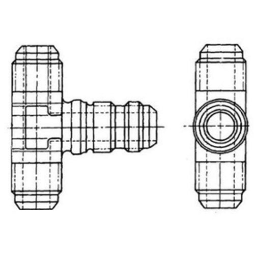 Lycoming - Tee: 90degFlared TubeSt Bulkhead & Univ | AN834-3