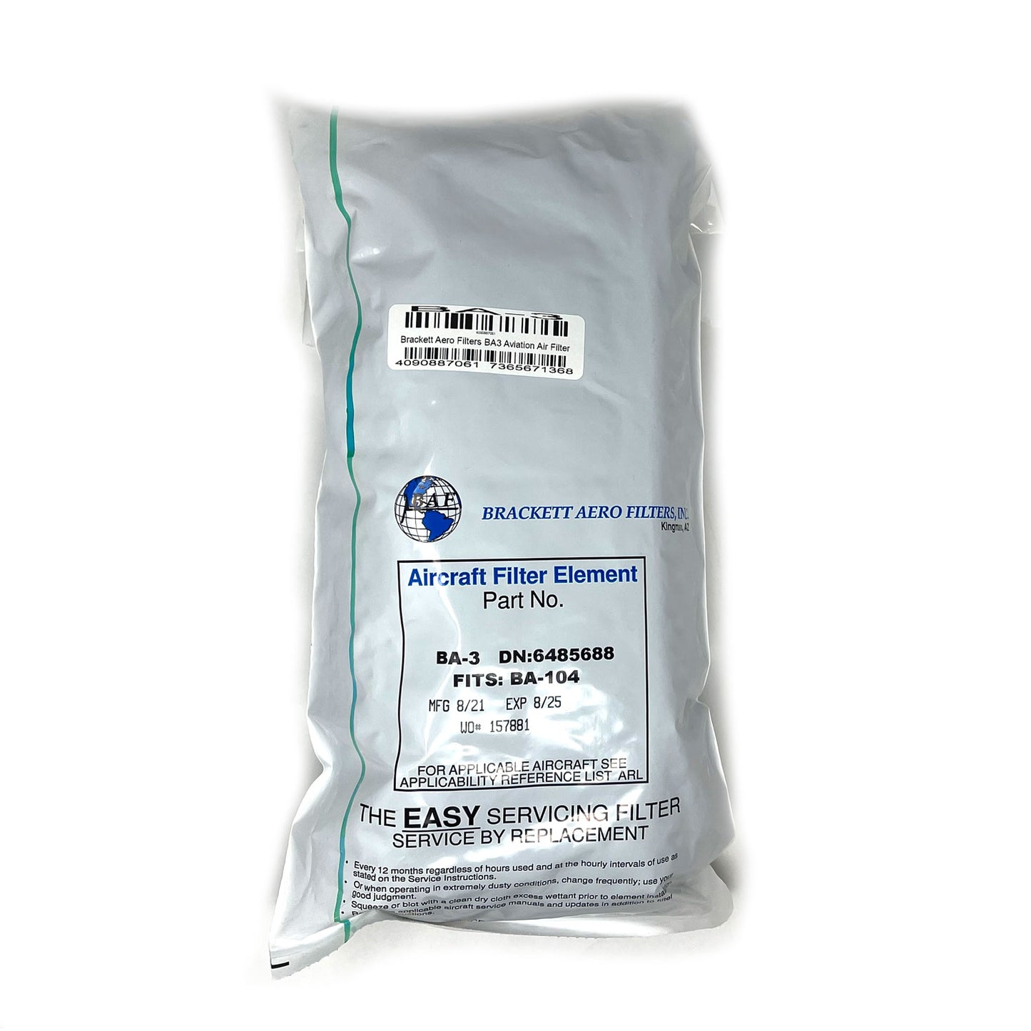 Brackett Aero Filters - Aviation Air Filter | BA3