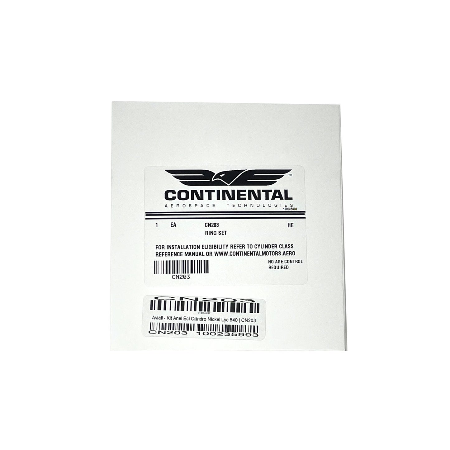 Continental - Lycoming Series Nickel Bores Ring Set | CN203