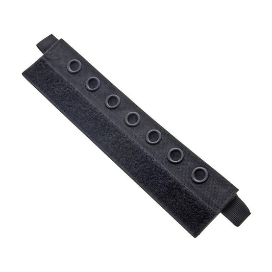 FlyBoys kneeboard eyelet strip FB3316 with six metal eyelets, Velcro backing, and fabric loop for attaching charts and accessories