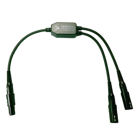 Pilot USA PA-72B Dual 6-Pin Lemo Headset Adapter
