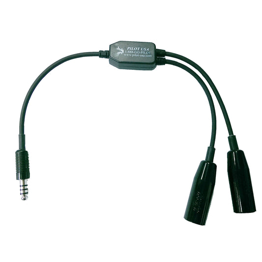 Pilot USA PA-72H Dual Helicopter Headset Adapter