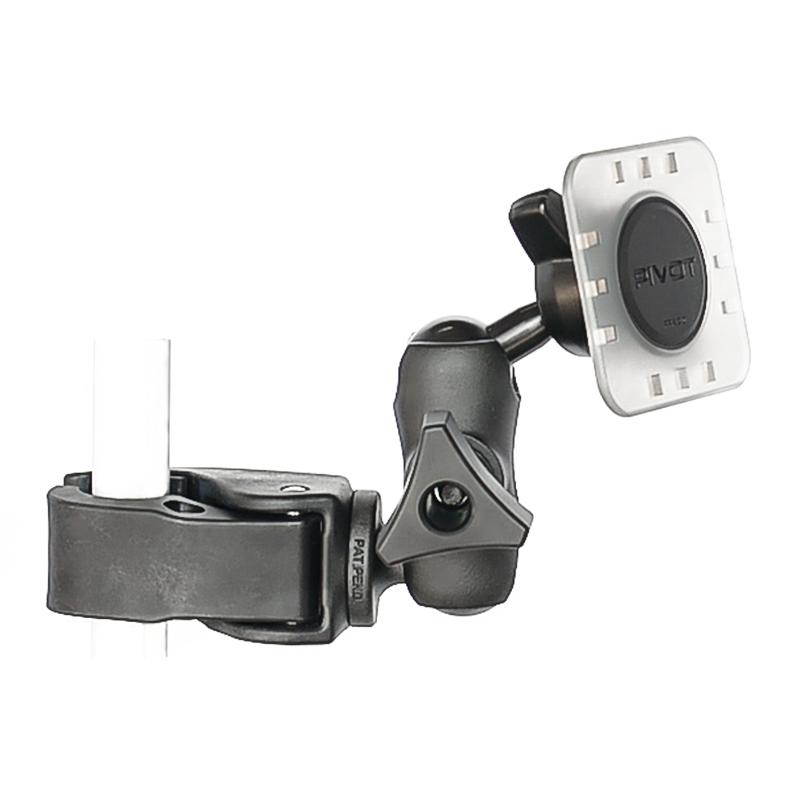 Pivot Claw Mount Small attached to pole with adjustable arm and PIVOT device holder