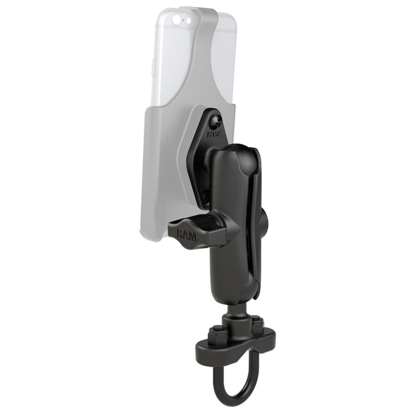 Ram - Handlebar Rail Mount With Zinc U-Bolt Bae For Rails 0.5" To 1.25" In Diameter | RAM-B-149ZU