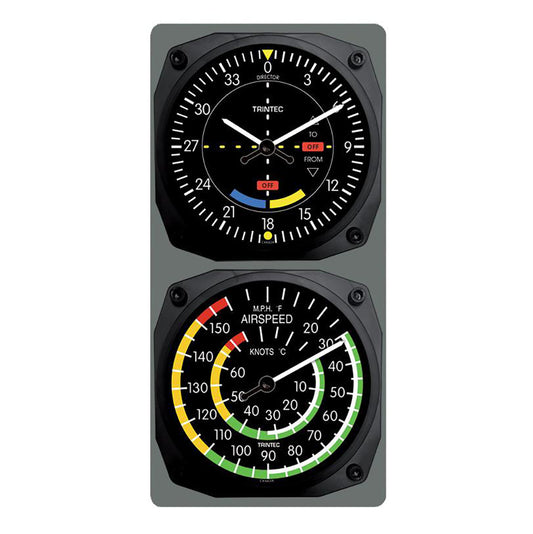 Trintec - Classic VOR/Airspeed Clock & Thermometer Set | 9064/9061