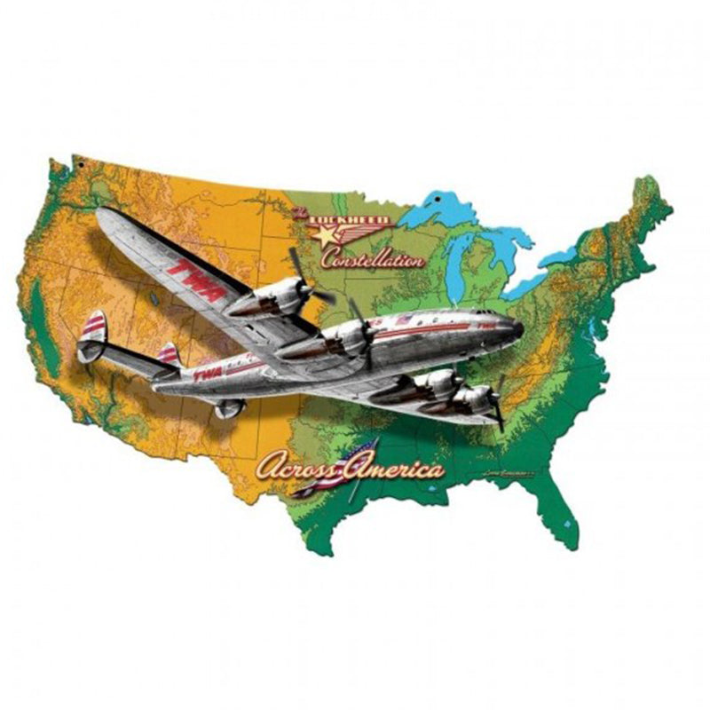 Vintage Signs - 3-D Connie Map 25in x 16in | LG624