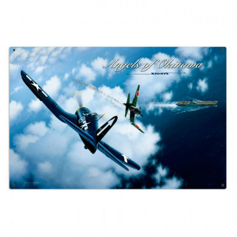 Vintage Signs - Angels Of Okinawa 36in x 24in | STK034 – Pilots HQ
