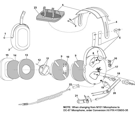 David Clark H10-56 Headset Parts Guide & Illustrated Catalog