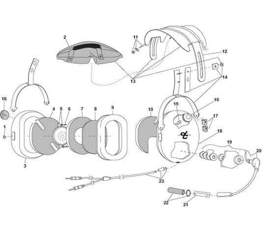 David Clark H10-13S Headset Parts Guide & Illustrated Catalog