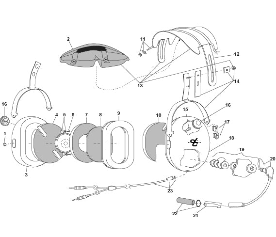 David Clark H10-13S Headset Parts Guide & Illustrated Catalog