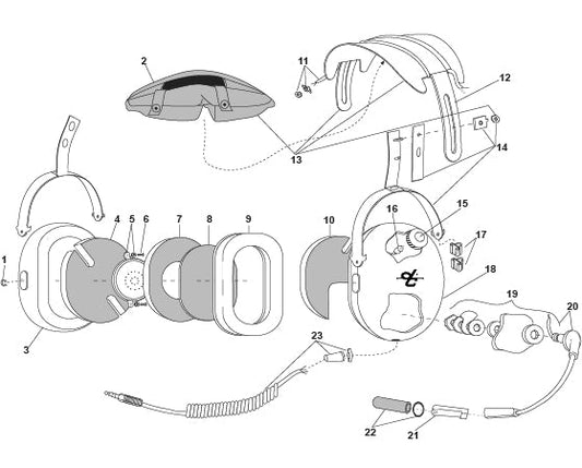 David Clark H10-13H Headset Parts Guide & Illustrated Catalog