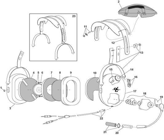 David Clark H10-13Y Headset Parts Guide & Illustrated Catalog