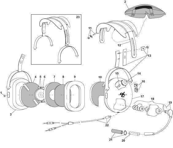 David Clark H10-13Y Headset Parts Guide & Illustrated Catalog