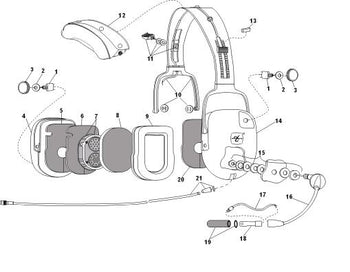 David Clark H20-10X Headset Parts Guide & Illustrated Catalog