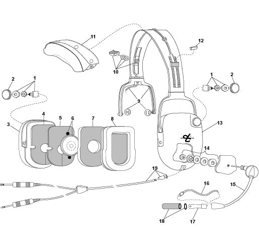 David Clark H20-10S Headset Parts Guide & Illustrated Catalog