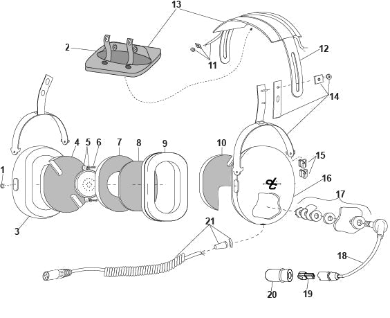 David Clark H8532 Headset Parts Guide & Illustrated Catalog