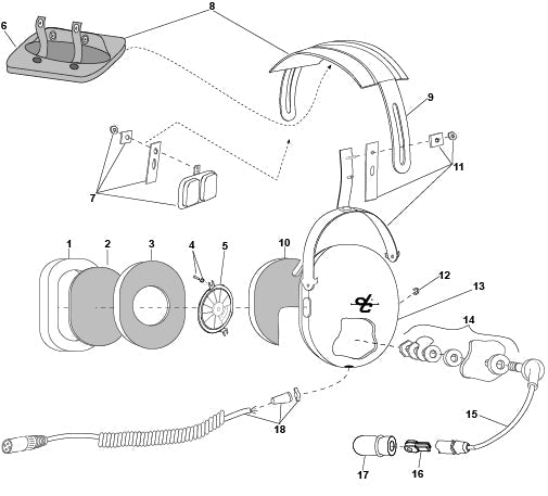 David Clark H8592 Headset Parts Guide & Illustrated Catalog