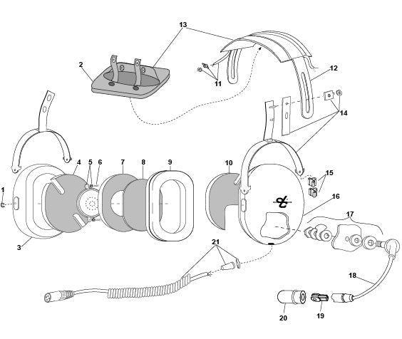 David Clark H8535 Headset Parts Guide & Illustrated Catalog