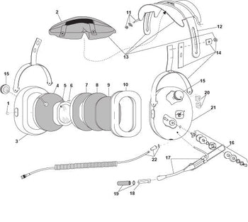 David Clark H10-13HX Headset Parts Guide & Illustrated Catalog