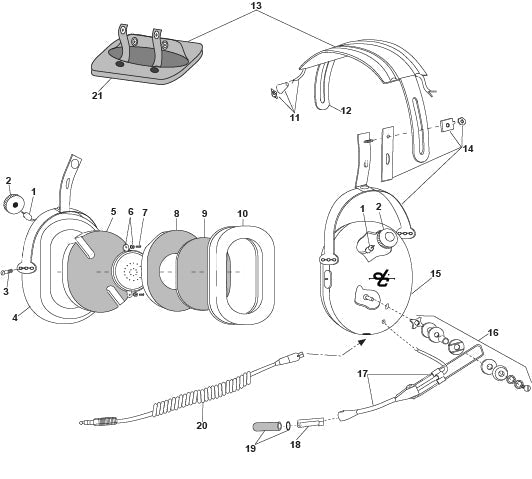 David Clark H10-60H Headset Parts Guide & Illustrated Catalog