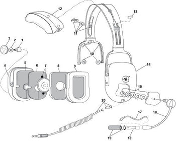 David Clark H20-16 Headset Parts Guide & Illustrated Catalog