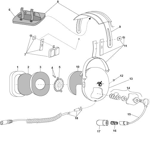 David Clark H8595 Headset Parts Guide & Illustrated Catalog