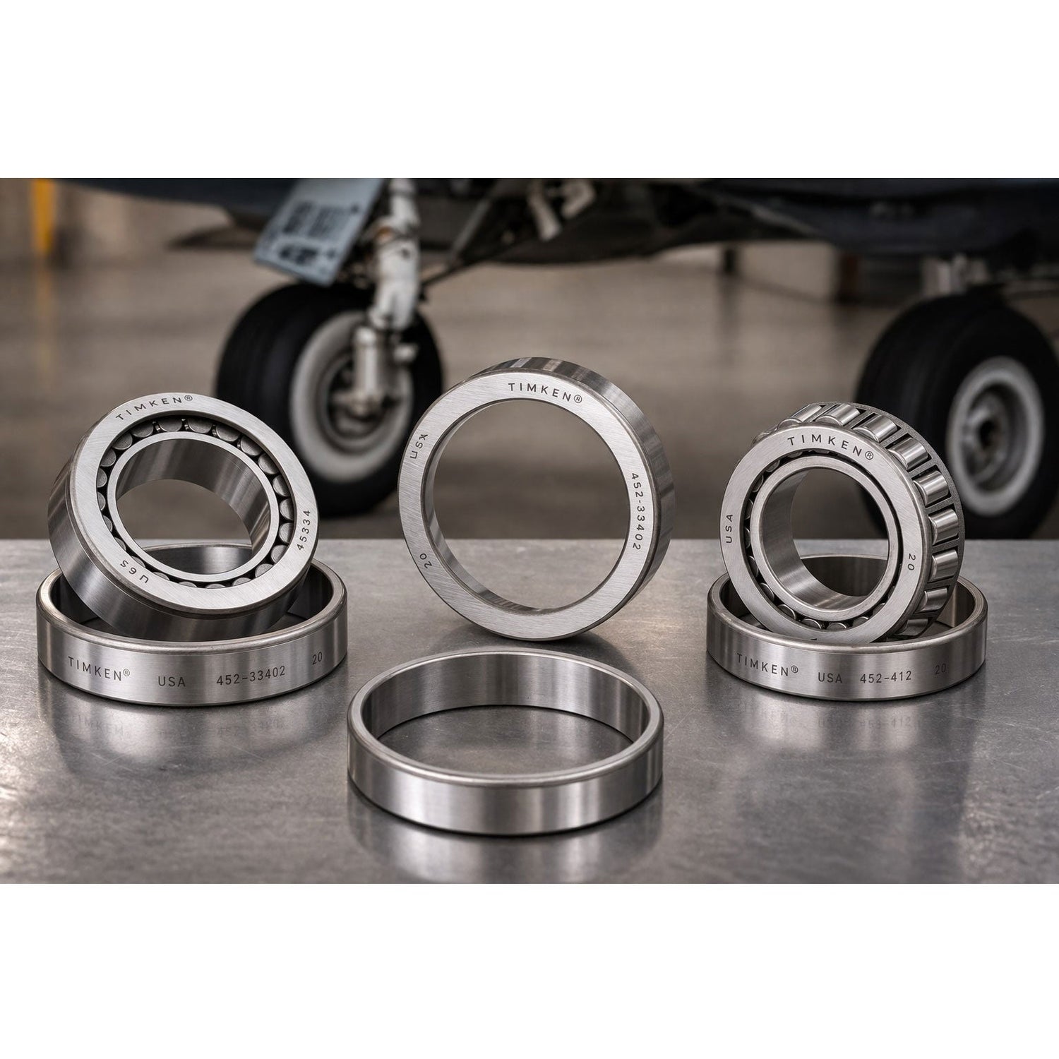 AI Generated Aircraft Bearings and Races Collection Image