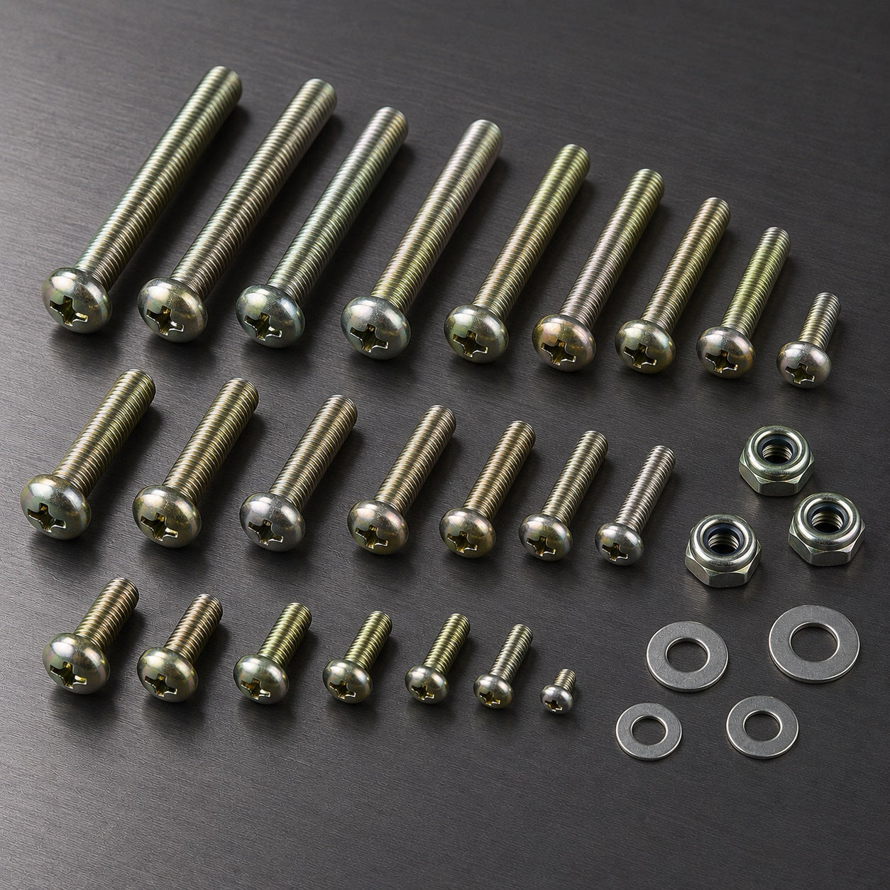 AI Generated Aircraft Pan Head Machine Screws Collection Image