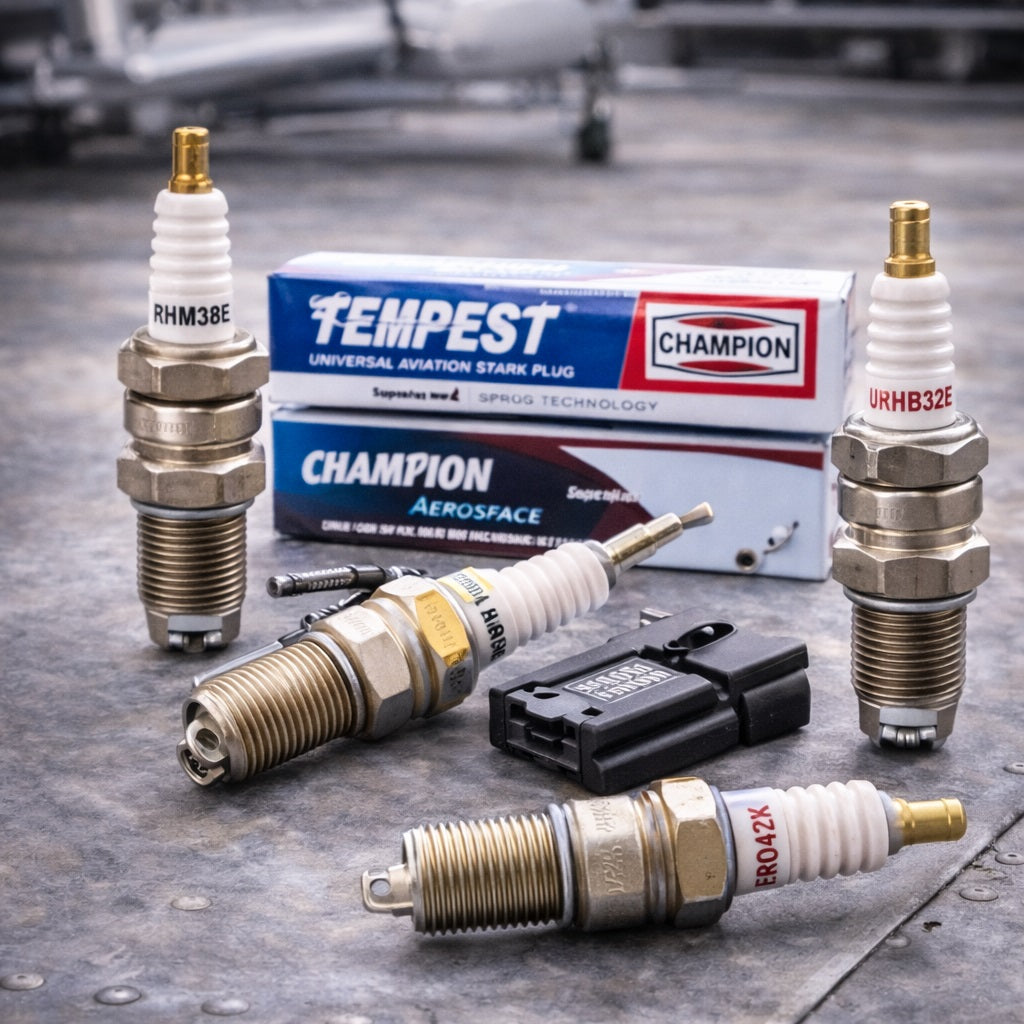 AI Generated Aircraft Spark Plugs Collection Image