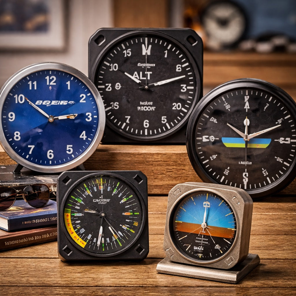 AI Generated Aviation Clocks Collection Image