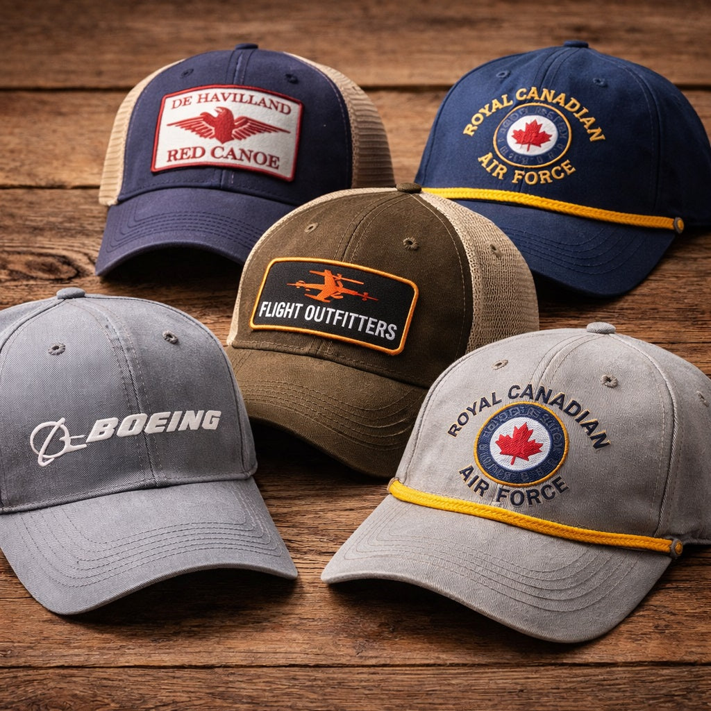 AI Generated Aviation Hats Collection Image