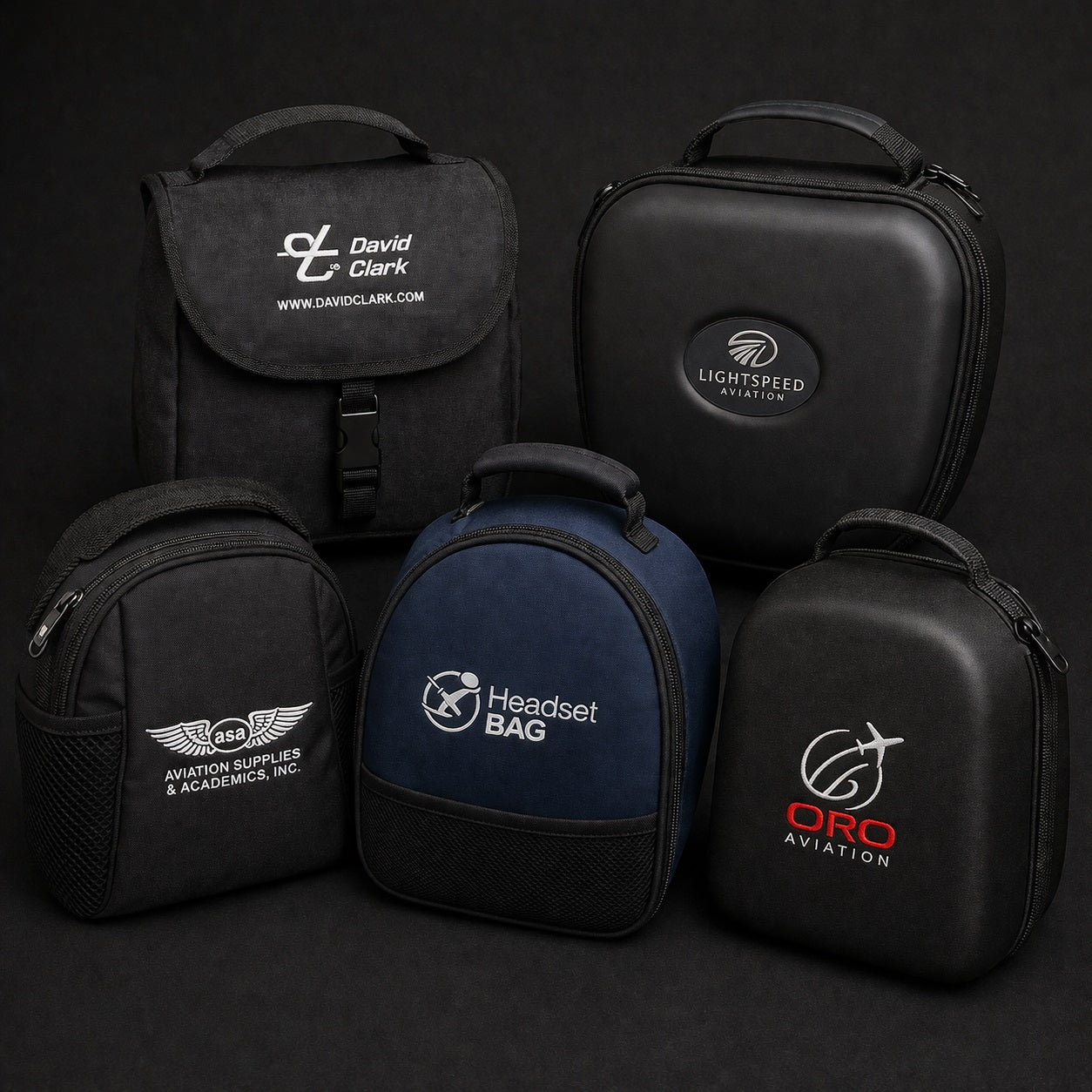AI Generated Aviation Headset Bags Collection Image
