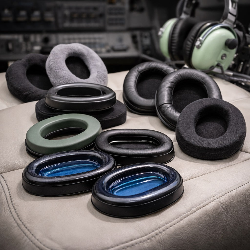 AI Generated Aviation Headset Ear Seals Collection Image