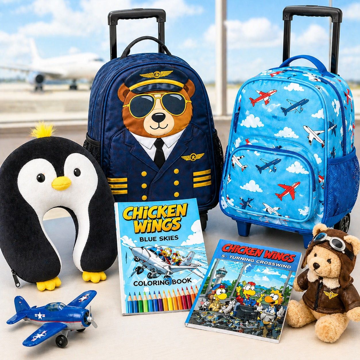 AI Generated Aviation Kids Stuff Collection Image