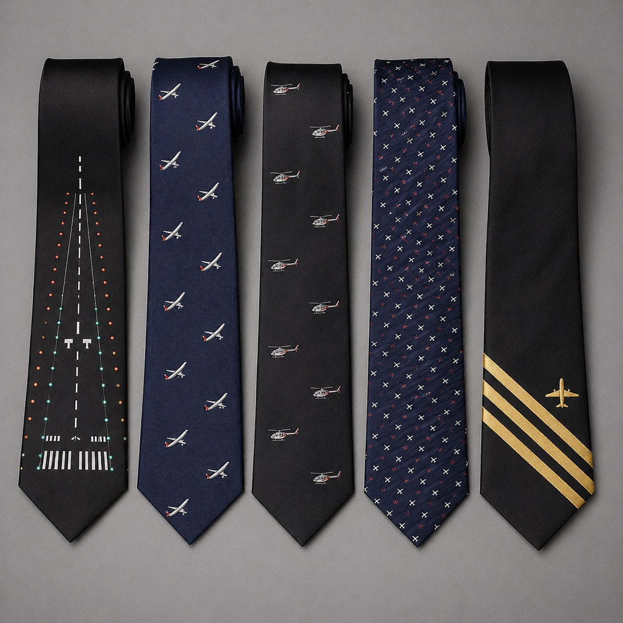 AI Generated Aviation Ties Collection Image