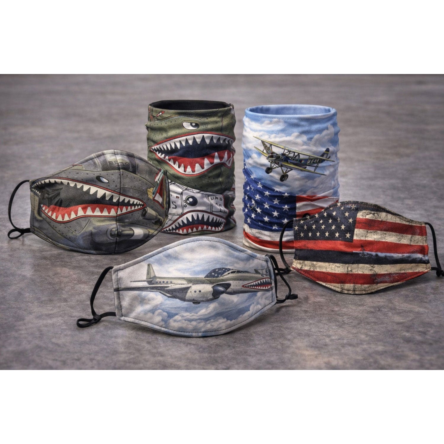 AI Generated Face Coverings, Masks and Neck Gaiters Collection Image