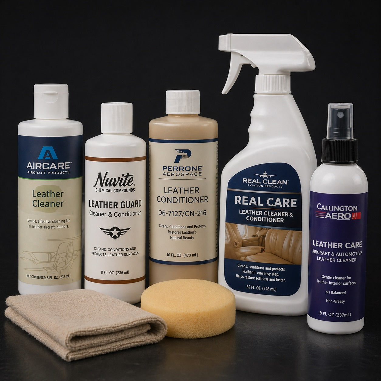 AI Generated Leather Cleaners and Conditioners Collection Image 