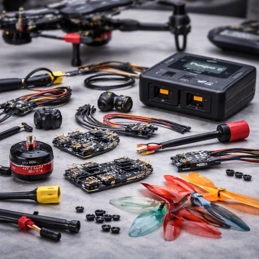 AI Generated Misc. Drone Parts Collection Image