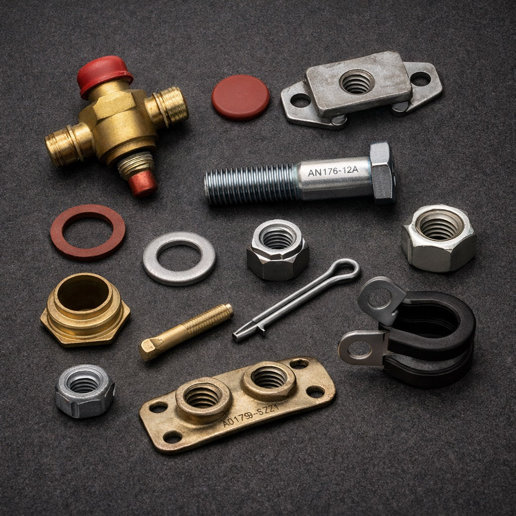 AI Generated Misc Aircraft Hardware Collection Image